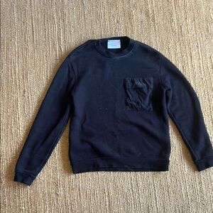 LYON 100% Cotton Men's Classic Black Crewneck Sweater